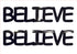 Custom-Buzz Word - BELIEVE Black