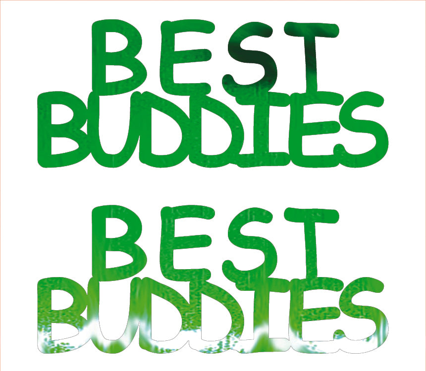 Custom-Buzz Word - BEST BUDDIES Green