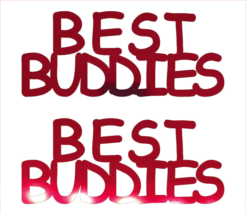 Custom-Buzz Word - BEST BUDDIES Red