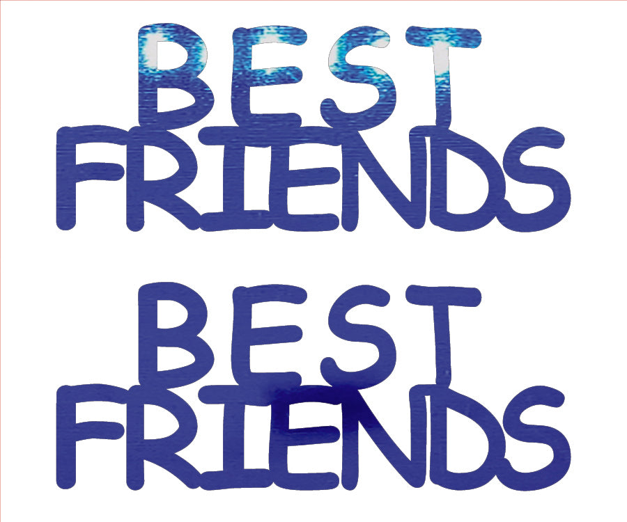 Custom-Buzz Word - BEST FRIENDS Blue Royal