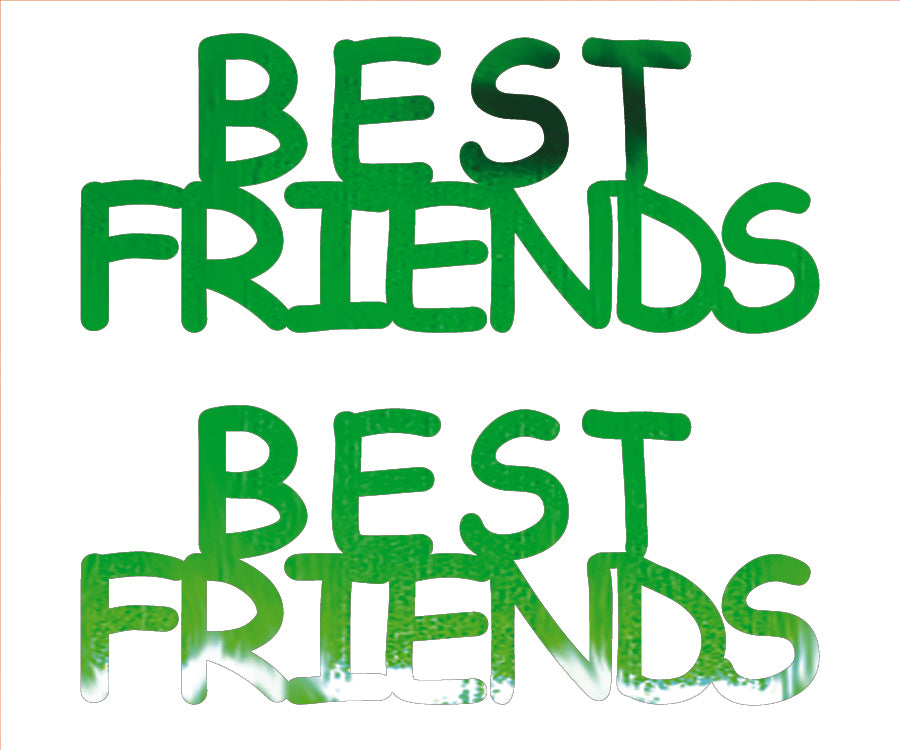 Custom-Buzz Word - BEST FRIENDS Green