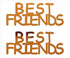 Custom-Buzz Word - BEST FRIENDS Orange