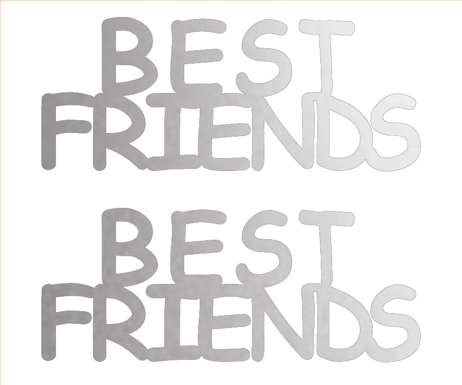 Custom-Buzz Word - BEST FRIENDS Silver