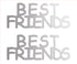 Custom-Buzz Word - BEST FRIENDS Silver