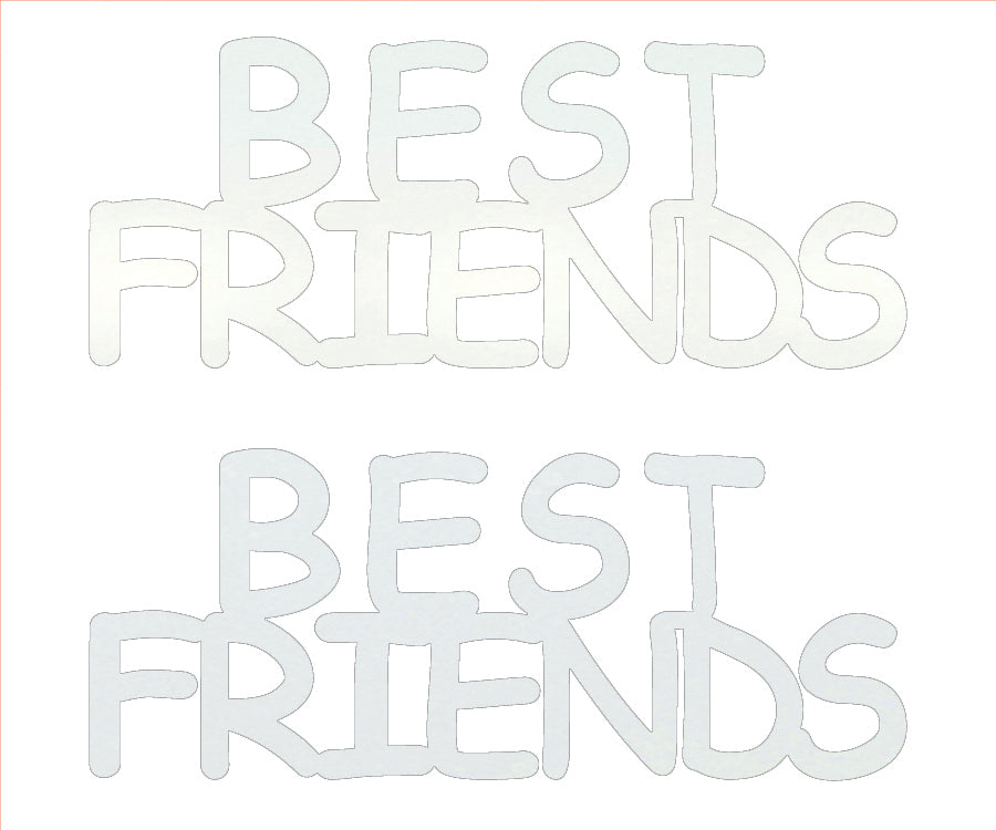 Custom-Buzz Word - BEST FRIENDS White