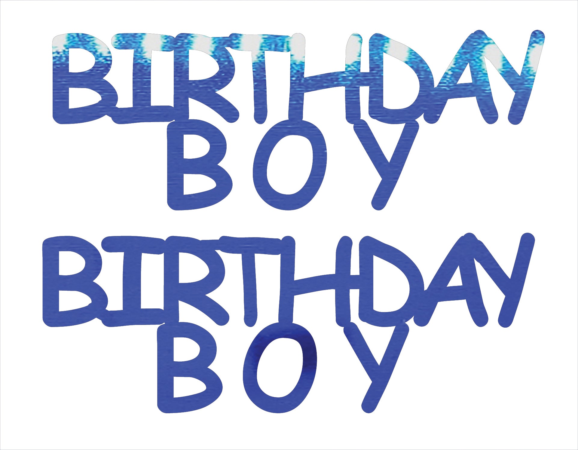 Custom-Buzz Word - BIRTHDAY BOY Blue Royal