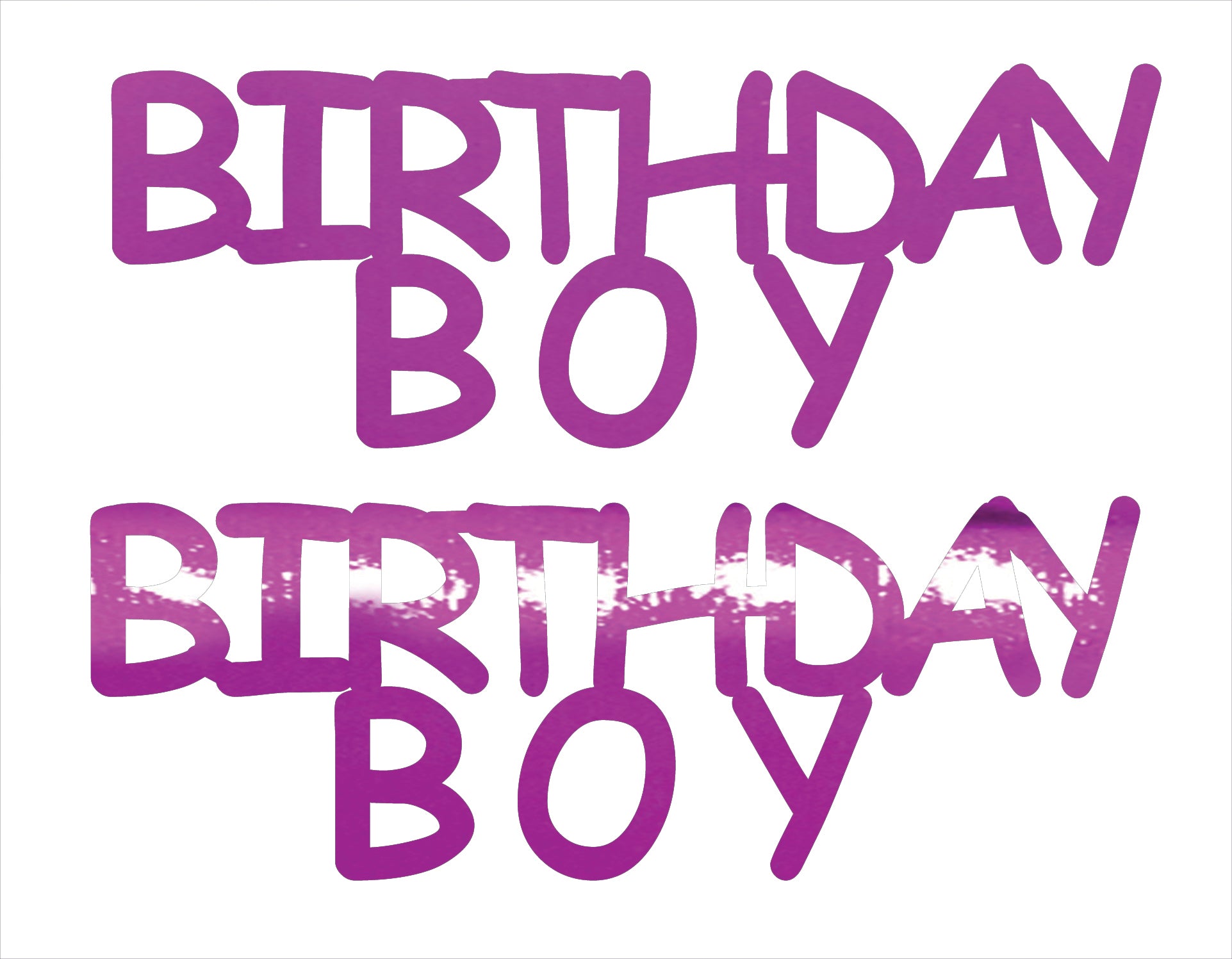 Custom-Buzz Word - BIRTHDAY BOY Fuchsia