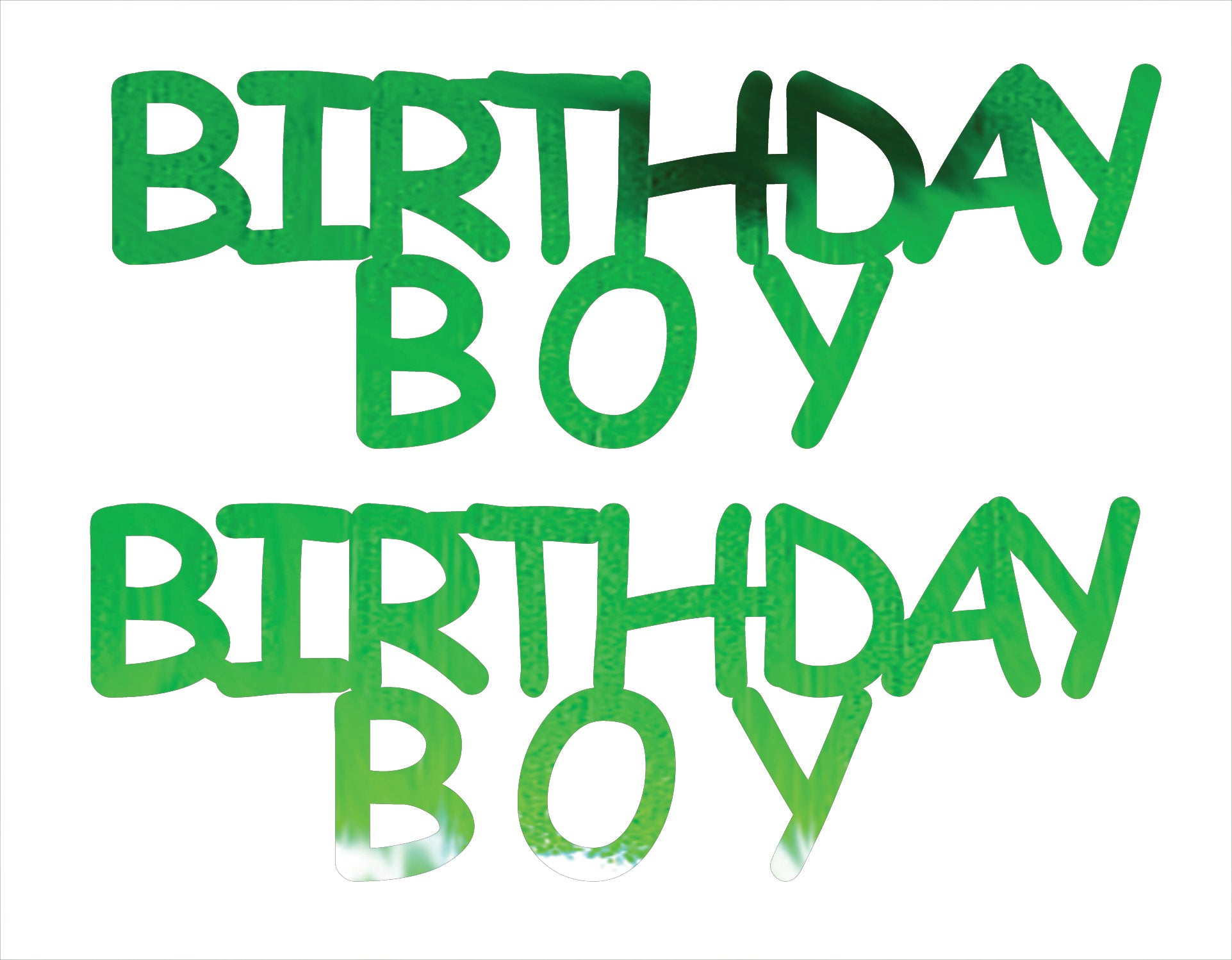 Custom-Buzz Word - BIRTHDAY BOY Green