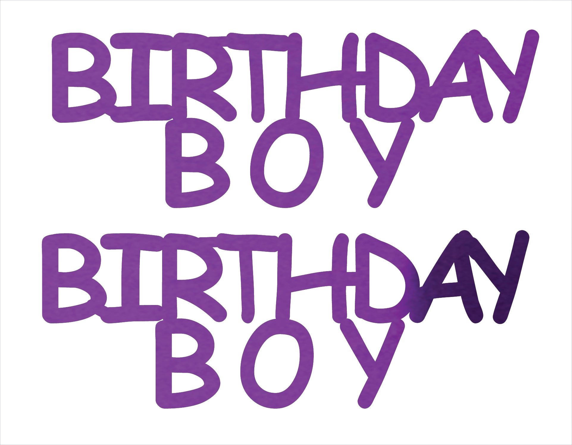 Custom-Buzz Word - BIRTHDAY BOY Purple