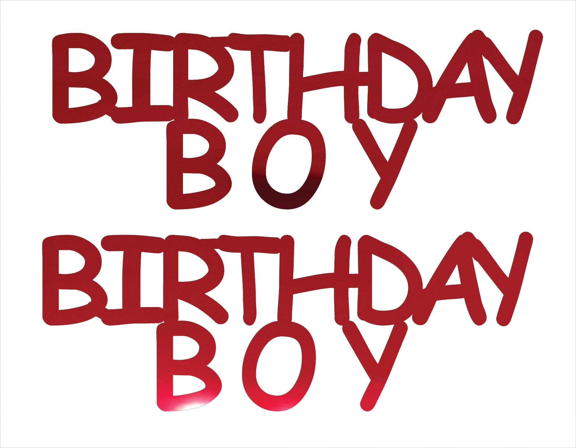 Custom-Buzz Word - BIRTHDAY BOY Red