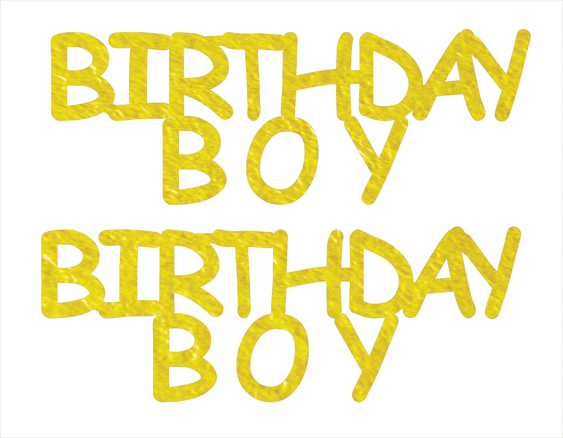 Custom-Buzz Word - BIRTHDAY BOY Yellow Paper