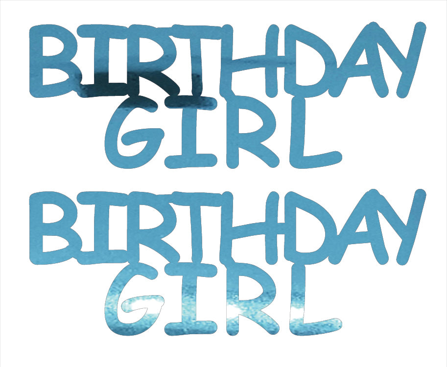 Custom-Buzz Word - BIRTHDAY GIRL Blue Sky