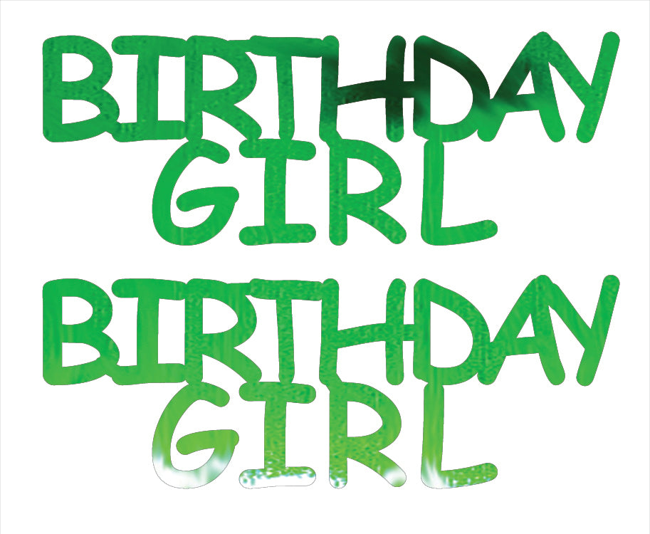 Custom-Buzz Word - BIRTHDAY GIRL Green