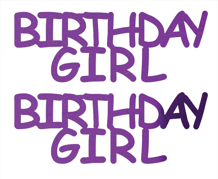 Custom-Buzz Word - BIRTHDAY GIRL Purple