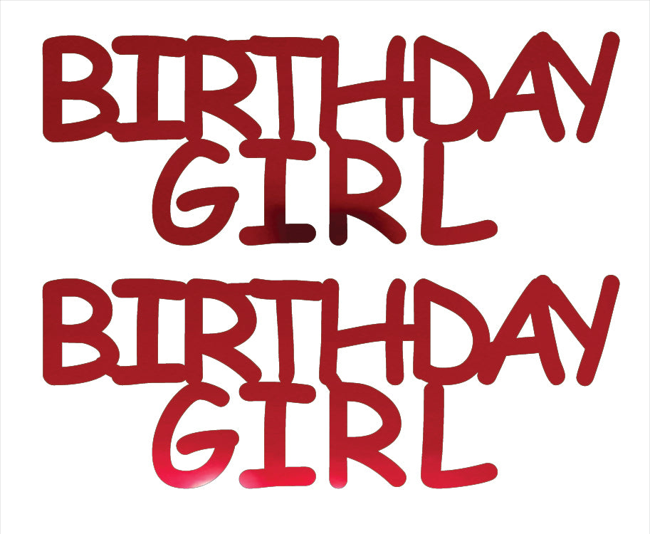 Custom-Buzz Word - BIRTHDAY GIRL Red