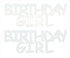 Custom-Buzz Word - BIRTHDAY GIRL White