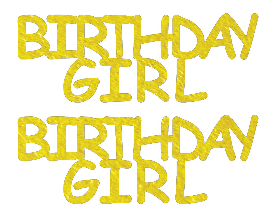 Custom-Buzz Word - BIRTHDAY GIRL Yellow Paper