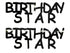 Custom-Buzz Word - BIRTHDAY STAR Black