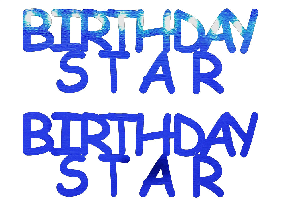 Custom-Buzz Word - BIRTHDAY STAR Blue Royal