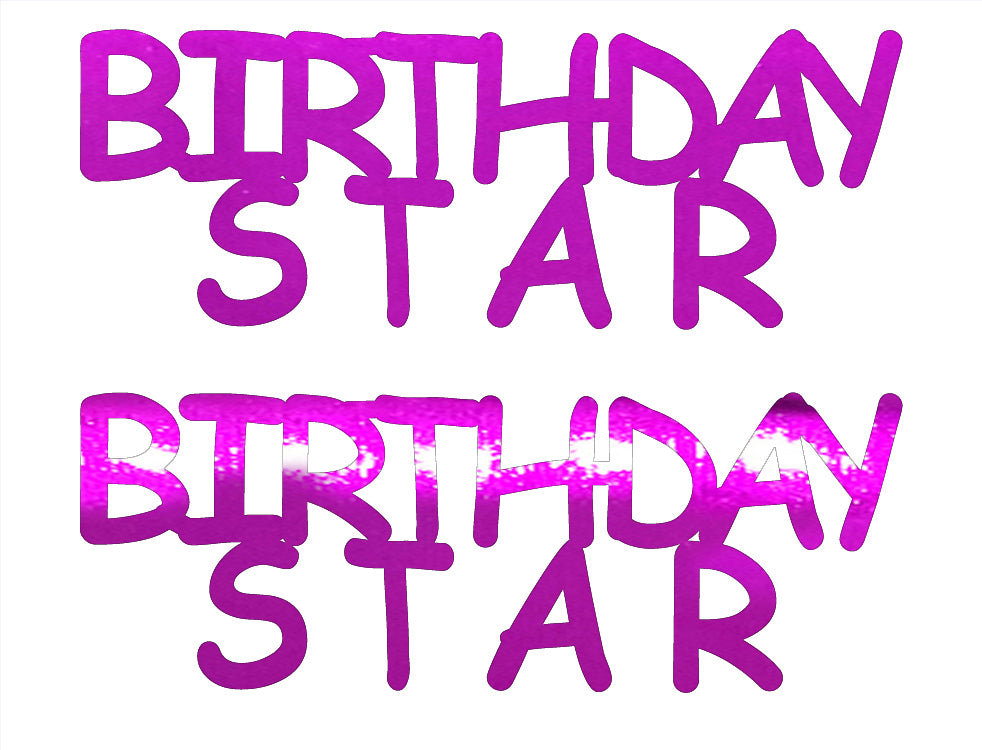 Custom-Buzz Word - BIRTHDAY STAR Fuchsia