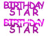 Custom-Buzz Word - BIRTHDAY STAR Fuchsia