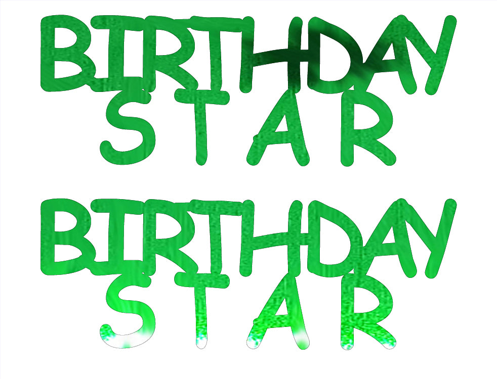 Custom-Buzz Word - BIRTHDAY STAR Green