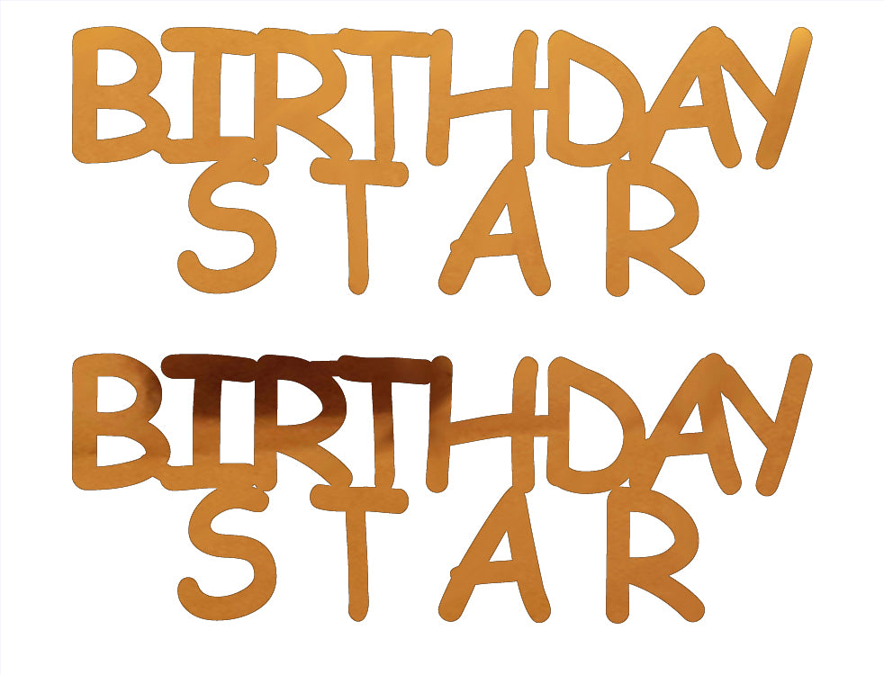 Custom-Buzz Word - BIRTHDAY STAR Orange