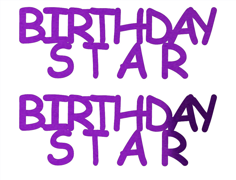 Custom-Buzz Word - BIRTHDAY STAR Purple