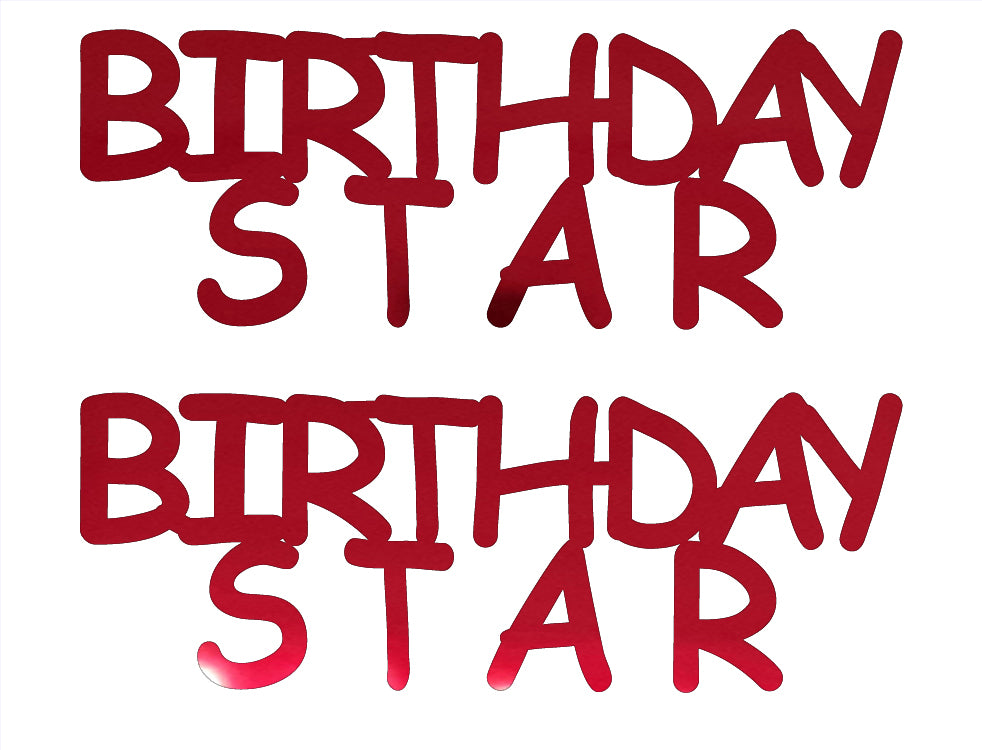 Custom-Buzz Word - BIRTHDAY STAR Red