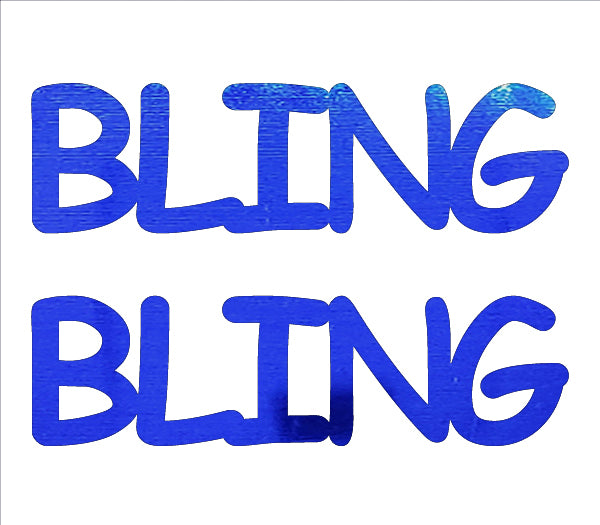 Custom-Buzz Word - BLING Blue Royal