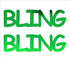 Custom-Buzz Word - BLING Green