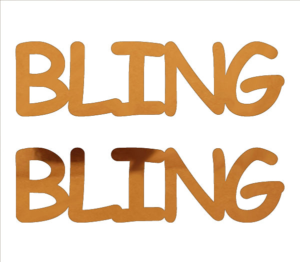 Custom-Buzz Word - BLING Orange