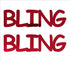 Custom-Buzz Word - BLING Red