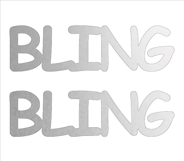 Custom-Buzz Word - BLING Silver