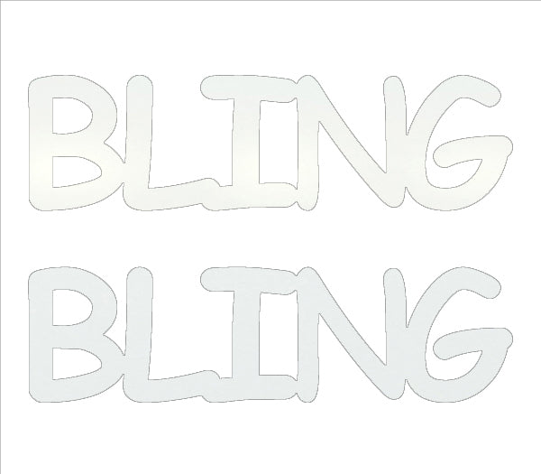 Custom-Buzz Word - BLING White