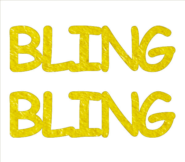 Custom-Buzz Word - BLING Yellow Paper