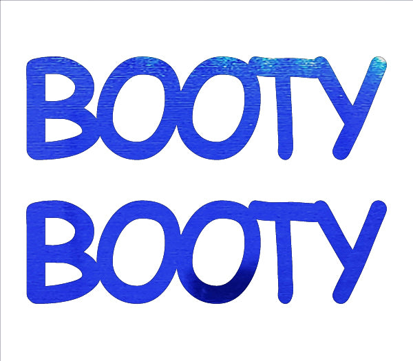 Custom-Buzz Word - BOOTY Blue Royal