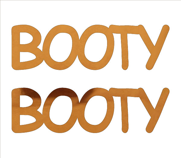 Custom-Buzz Word - BOOTY Orange