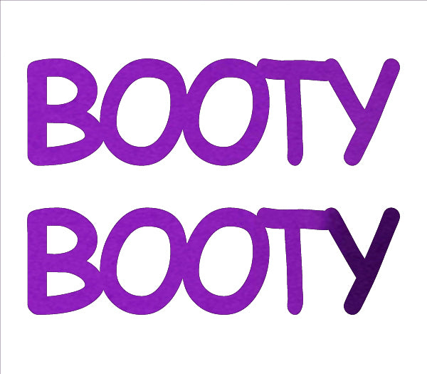 Custom-Buzz Word - BOOTY Purple