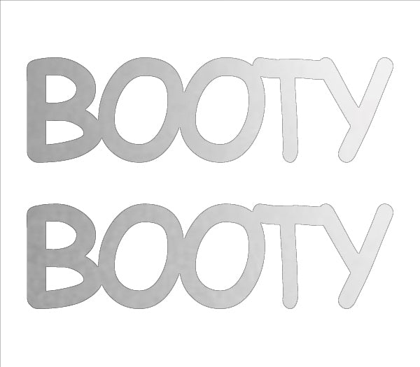 Custom-Buzz Word - BOOTY Silver