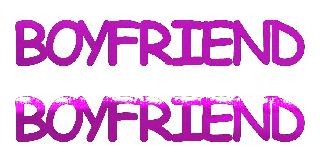 Custom-Buzz Word - BOYFRIEND Fuchsia