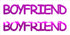 Custom-Buzz Word - BOYFRIEND Fuchsia