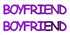 Custom-Buzz Word - BOYFRIEND Purple