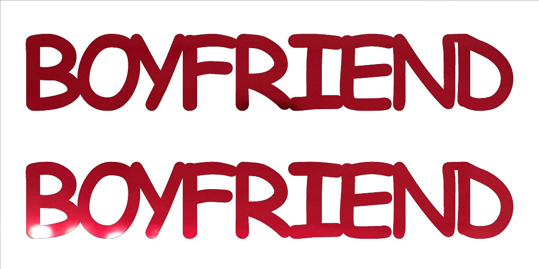 Custom-Buzz Word - BOYFRIEND Red