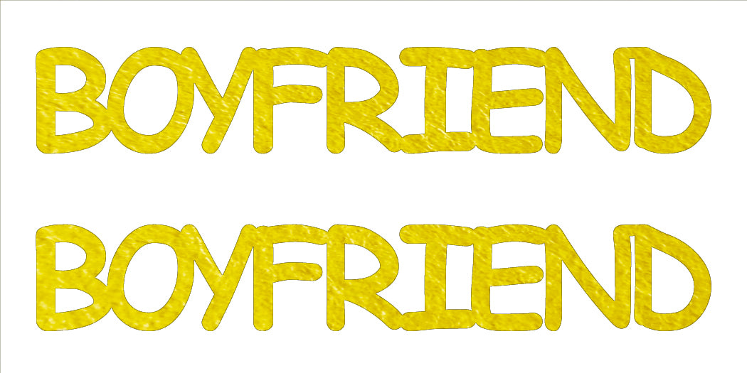 Custom-Buzz Word - BOYFRIEND Yellow Paper