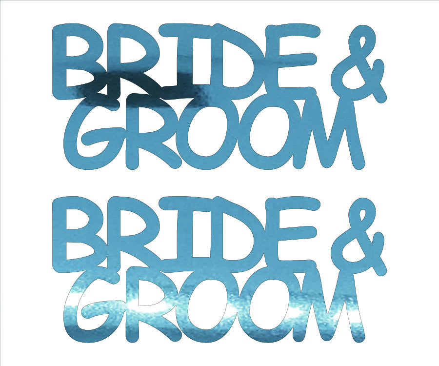 Custom-Buzz Word - BRIDE & GROOM Blue Sky