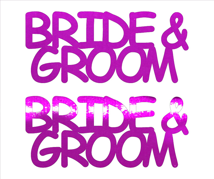 Custom-Buzz Word - BRIDE & GROOM Fuchsia