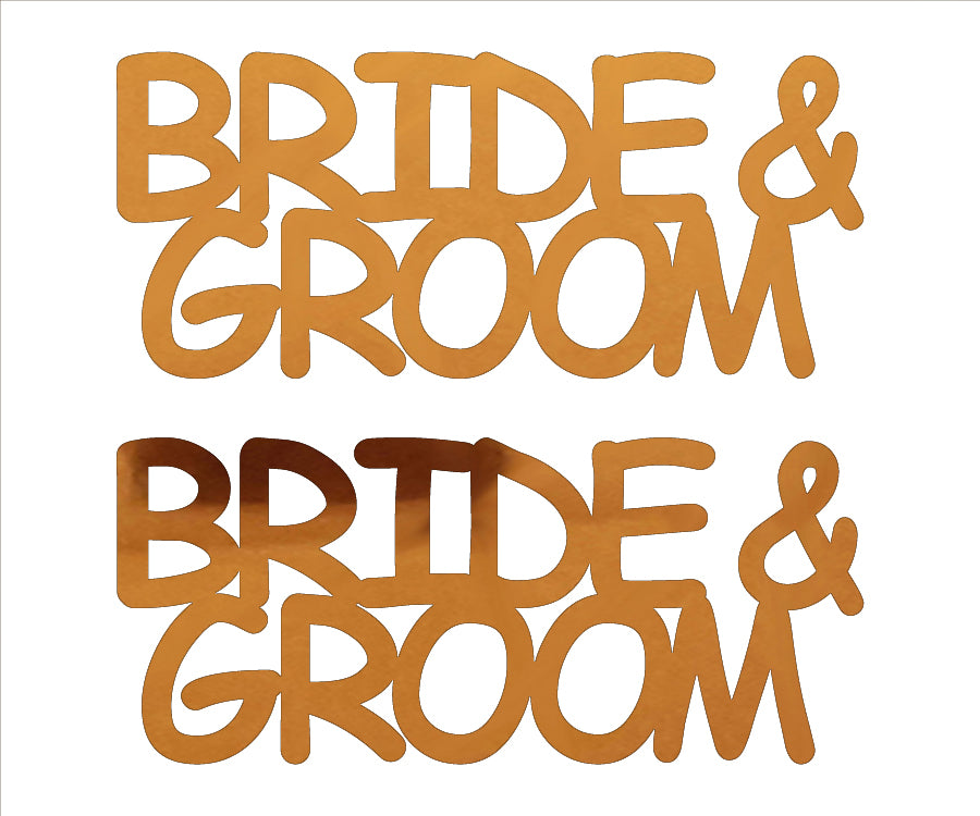 Custom-Buzz Word - BRIDE & GROOM Orange