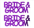 Custom-Buzz Word - BRIDE & GROOM Purple