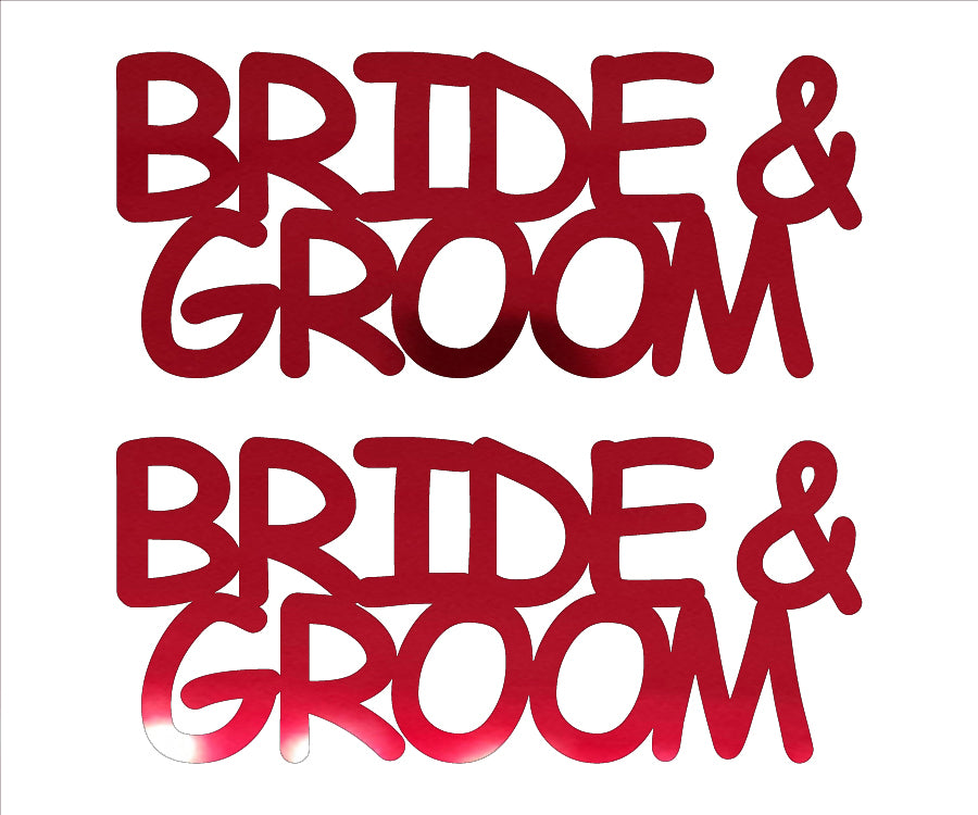 Custom-Buzz Word - BRIDE & GROOM Red